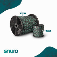 Fil antidérapant 4 mm – noir/vert – 344 m – polyéthylène avec nœuds