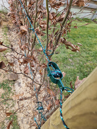 Fil antidérapant 4 mm – noir/vert – 50 m – polyéthylène avec nœuds