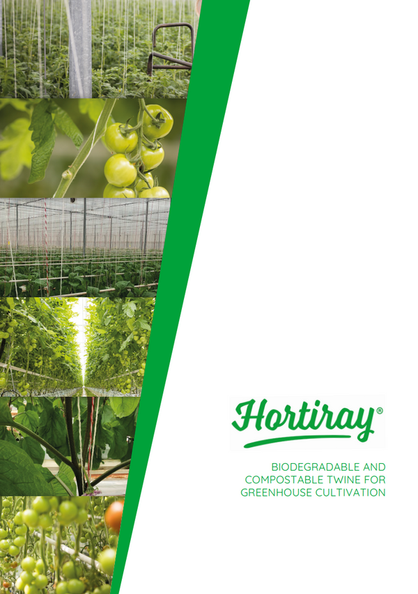Hortiray, biodegradable and compostable twine for greenhouse cultivation