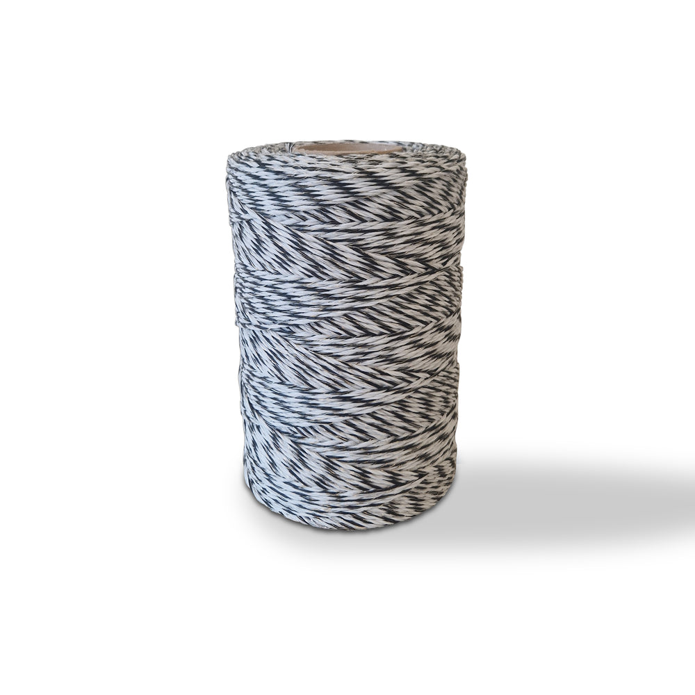 Hoogwaardig elektrisch afrasteringskoord FenceTech 2,5mm – 500 m – 6 geleiders (5 inox + 1 koper) – Lage weerstand 0,40 Ω/m – Ideaal voor lange afrasteringen