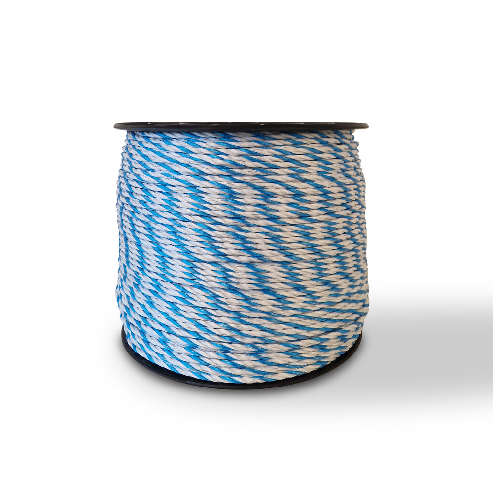 FenceTech schrikkoord 5mm – 500m – 3x0.25mm koper+3x0.2mm RVS – 0.11hm/m voor het afspannen van grote weides