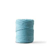 Corde macramé 1mm – bleu azur – 65m – coton recyclé double retors