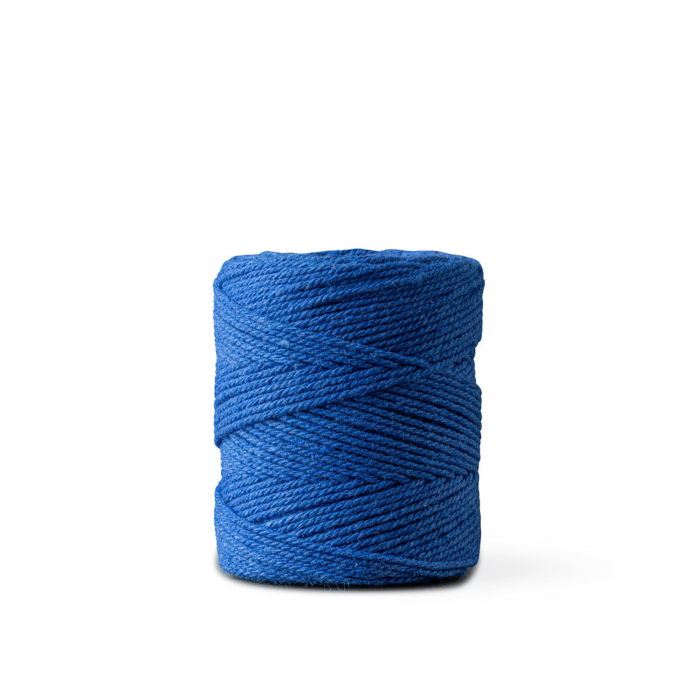 Corde macramé 1 mm – bleu roi – 65 m – coton recyclé double retors