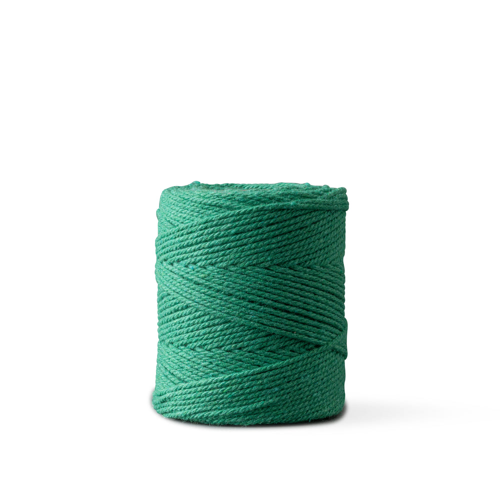 Corde macramé 1 mm – vert moyen – 65 m – coton recyclé double retors