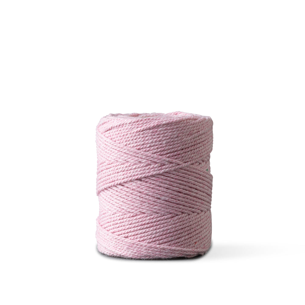 Corde macramé 1 mm – rose clair – 65 m – coton recyclé double retors