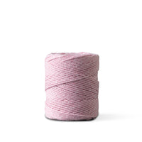 Corde macramé 1 mm – rose clair – 65 m – coton recyclé double retors
