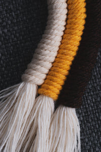Macramétouw 3mm – mosterd – 120m – dubbel gedraaid gerecycled katoen