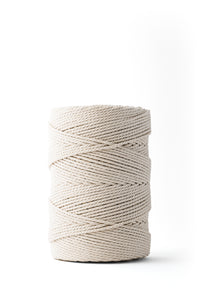 Corde macramé 3 mm – écru – 240 m – coton recyclé double retors
