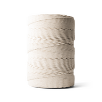 Corde macramé 3 mm – écru – 500 m – coton recyclé double retors