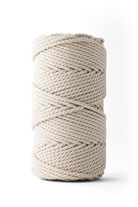 Corde macramé 6 mm – écru – 80 m – coton recyclé double retors