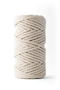 Corde macramé 8 mm – écru – 50 m – coton recyclé double retors