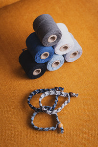 Corde macramé 2 mm – bleu marine – 70 m – coton recyclé double retors