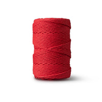 Corde macramé 2 mm – rouge – 70 m – coton recyclé double retors