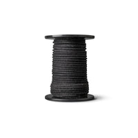 Gevlochten katoentouw 6mm – zwart – 100m – gerecycled natuurlijk katoen
