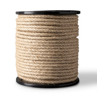 Vlastouw 8mm – 100m – natuurlijk gedraaid henneptouw – voor theater, decoratie & tuigage