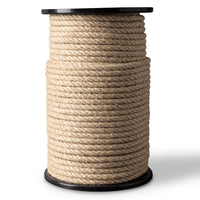 Corde en lin 10 mm – 100 m – corde en chanvre naturel tressé – pour le théâtre, la décoration et le gréage