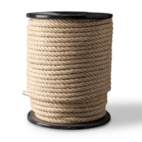 Flax rope 12mm – 100m – natural twisted hemp rope – for theatre, decoration & rigging
