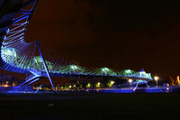 Fluogeel touw toegepast in kunstproject Rhizome Kortrijk door Tom Dekyvere