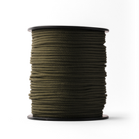 Corde en polyester 3 mm – kaki – 100 m – résistante aux intempéries et durable