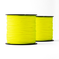 Corde nylon 1mm – jaune fluo – 2x100m – polyamide tressé pour maçonnerie et jardinage