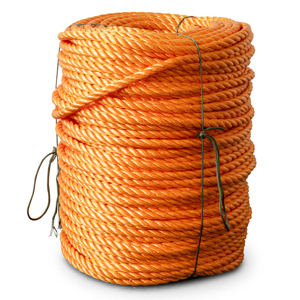 Twisted polypropylene rope 20 mm - 220 meters - orange - on coil