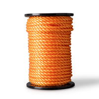 Gedraaid polypropyleentouw 10mm – 50meter – oranje – op haspel