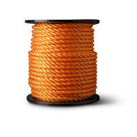 Corde torsadée en polypropylène 14 mm – 100 mètres – orange – sur bobine
