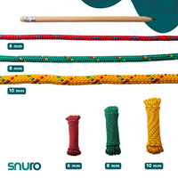 Corde en polypropylène 10 mm – 20 m – mélange de couleurs – corde tressée légère polyvalente