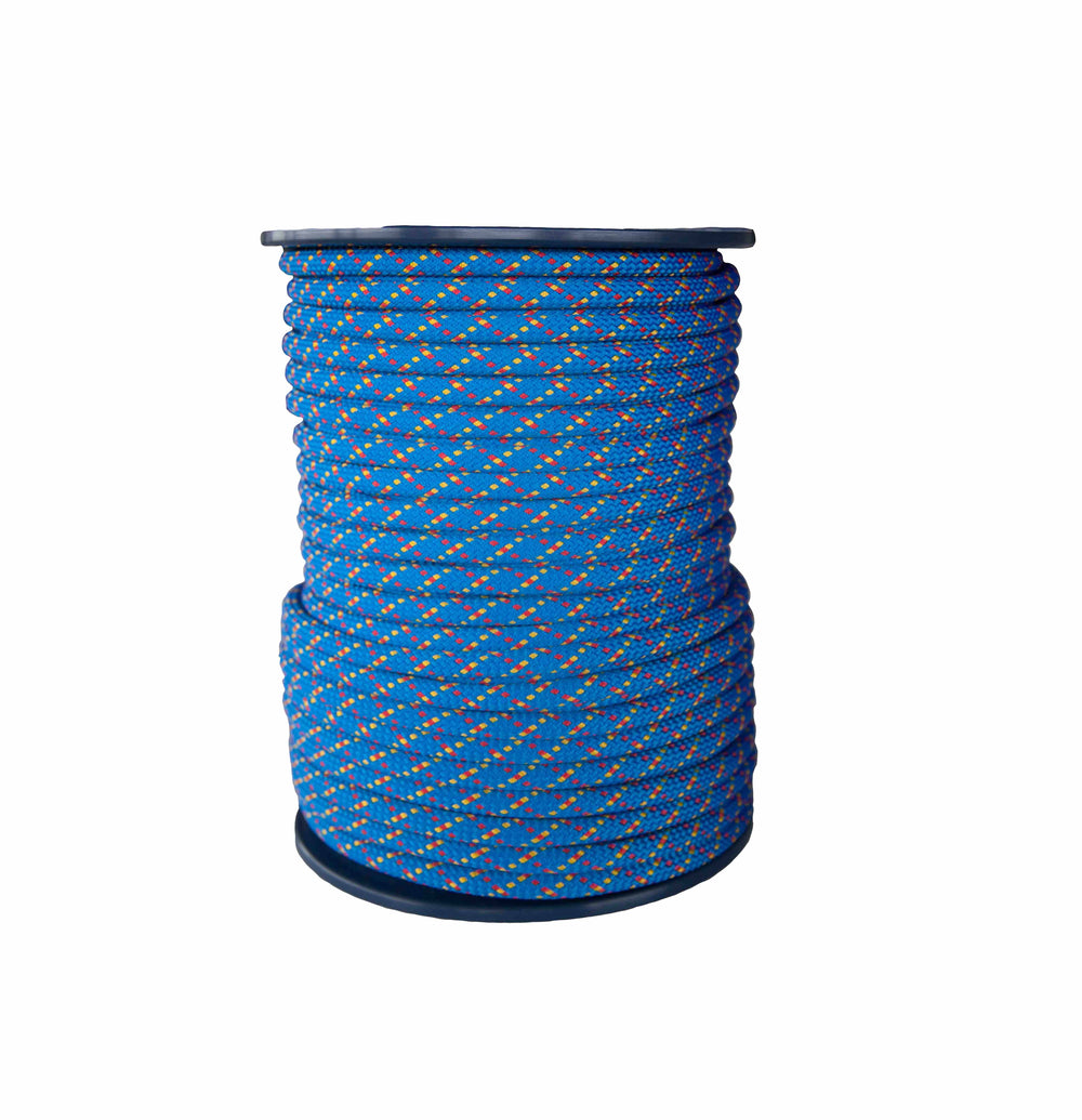 Gevlochten polypropyleen 12mm 100M blauw/geel/rood