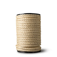 Corde en sisal 12 mm – 65 m – torsadée naturellement – pour bricolage, animaux et reconstitution historique