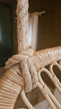 Synthetisch vlastouw schommelstoel, toepassingsfoto